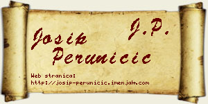 Josip Peruničić vizit kartica